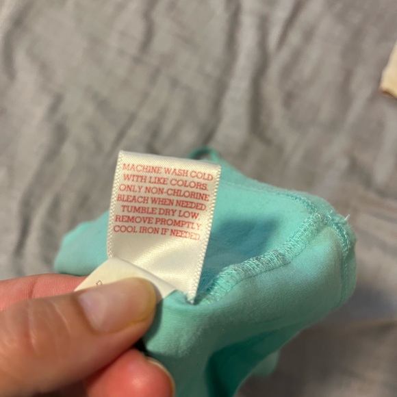 Aqua Tank Top Girls 7/8 Spaghetti Strap So “Cutest Cami” Lined Built-in Bra - Picture 11 of 12